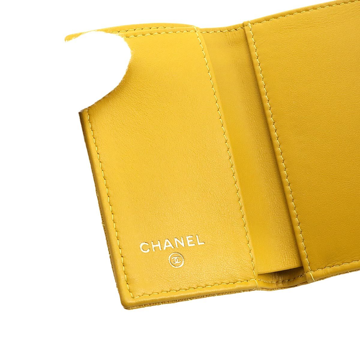 シャネル CHANEL イエロー スモール フラップ ウォレット CHANELシャネル♡スモールフラップウォレットイエロー