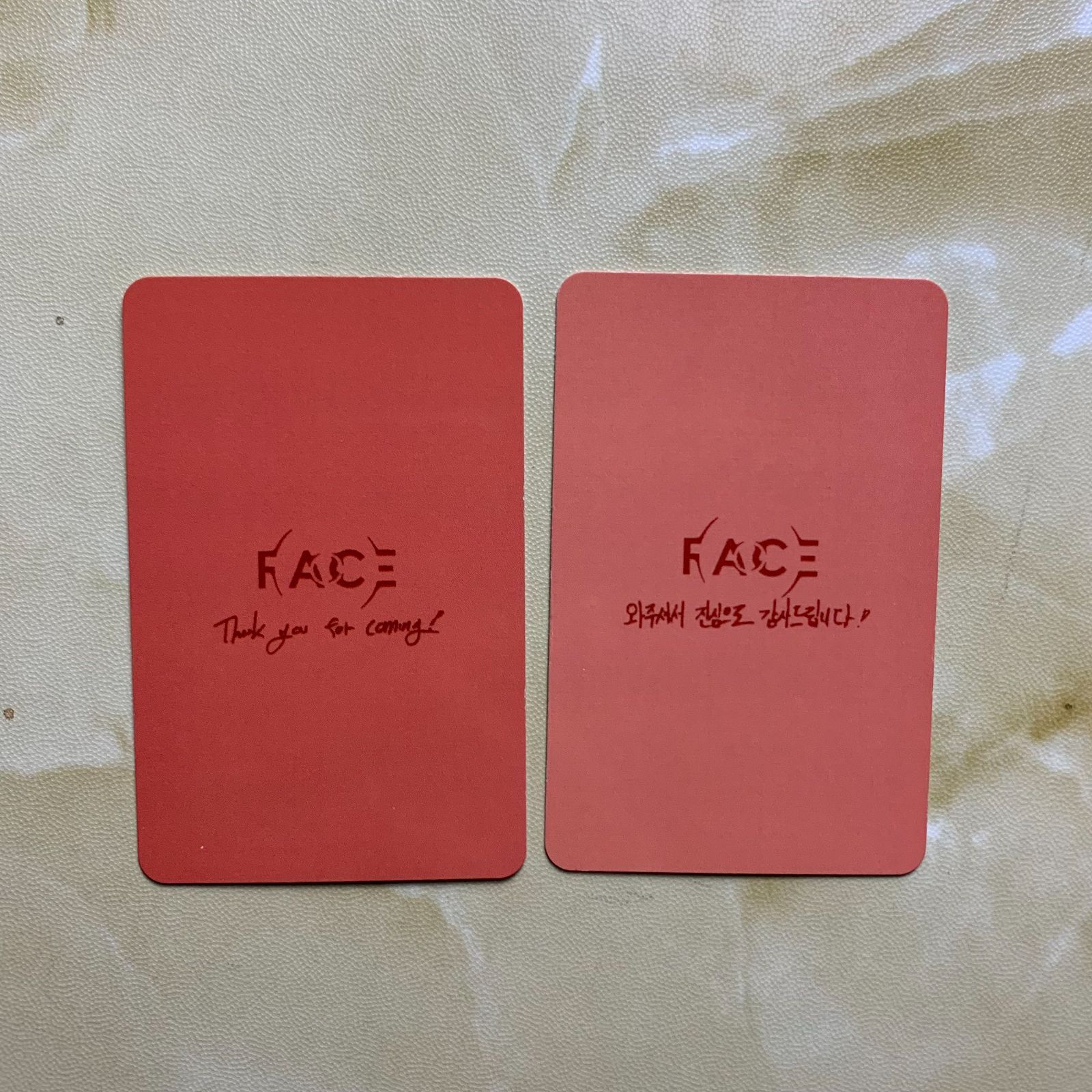 BTS jimin ジミン SOLO FACE サノク 事前収録 公開放送 トレカ 2枚