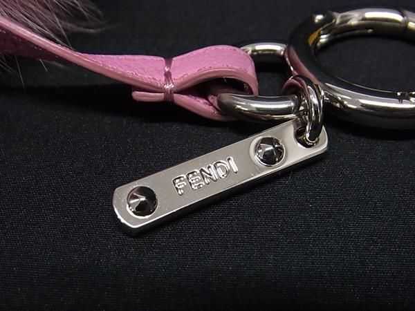 ❤️極美品❤️ フェンディ　FENDI ポンポン　チャーム　キーホルダー　ブルー ✨極美品✨フェンディ FENDI ポンポンチャーム キーリング バイ