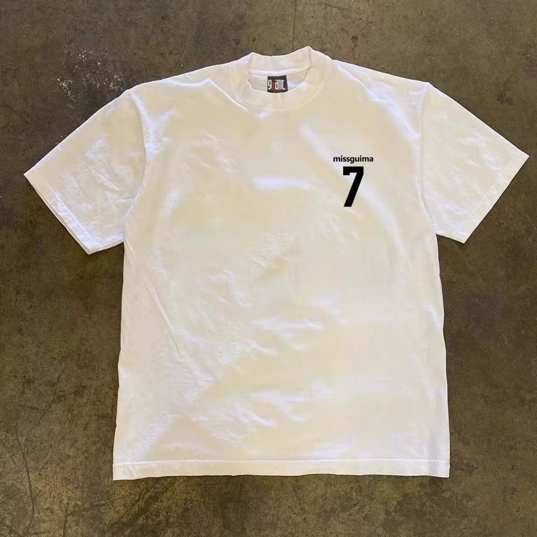 y2k Number 7 design graphic opium print t-shirt 25ss - メルカリ