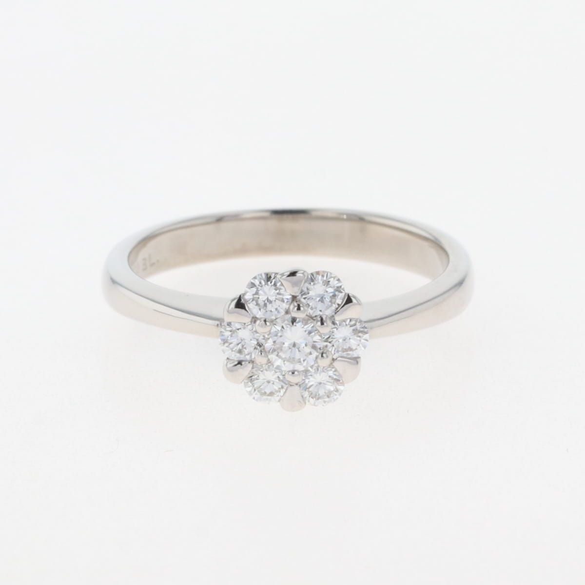 在庫一掃】 フラワーモチーフ デザインリング プラチナ 指輪  