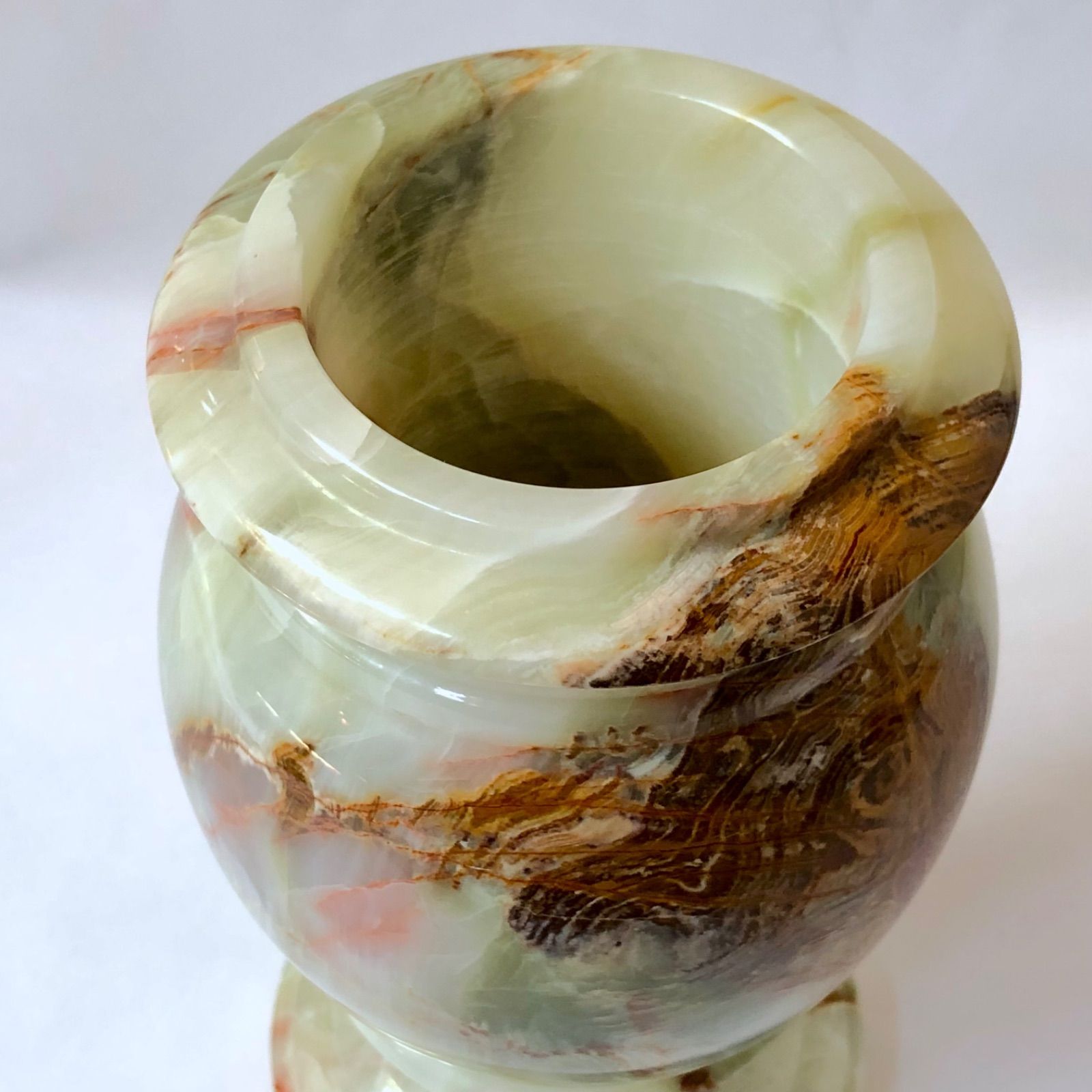 オニックス（オニキス）飾り壺 縞瑪瑙 ONYX H50cm 28kg-