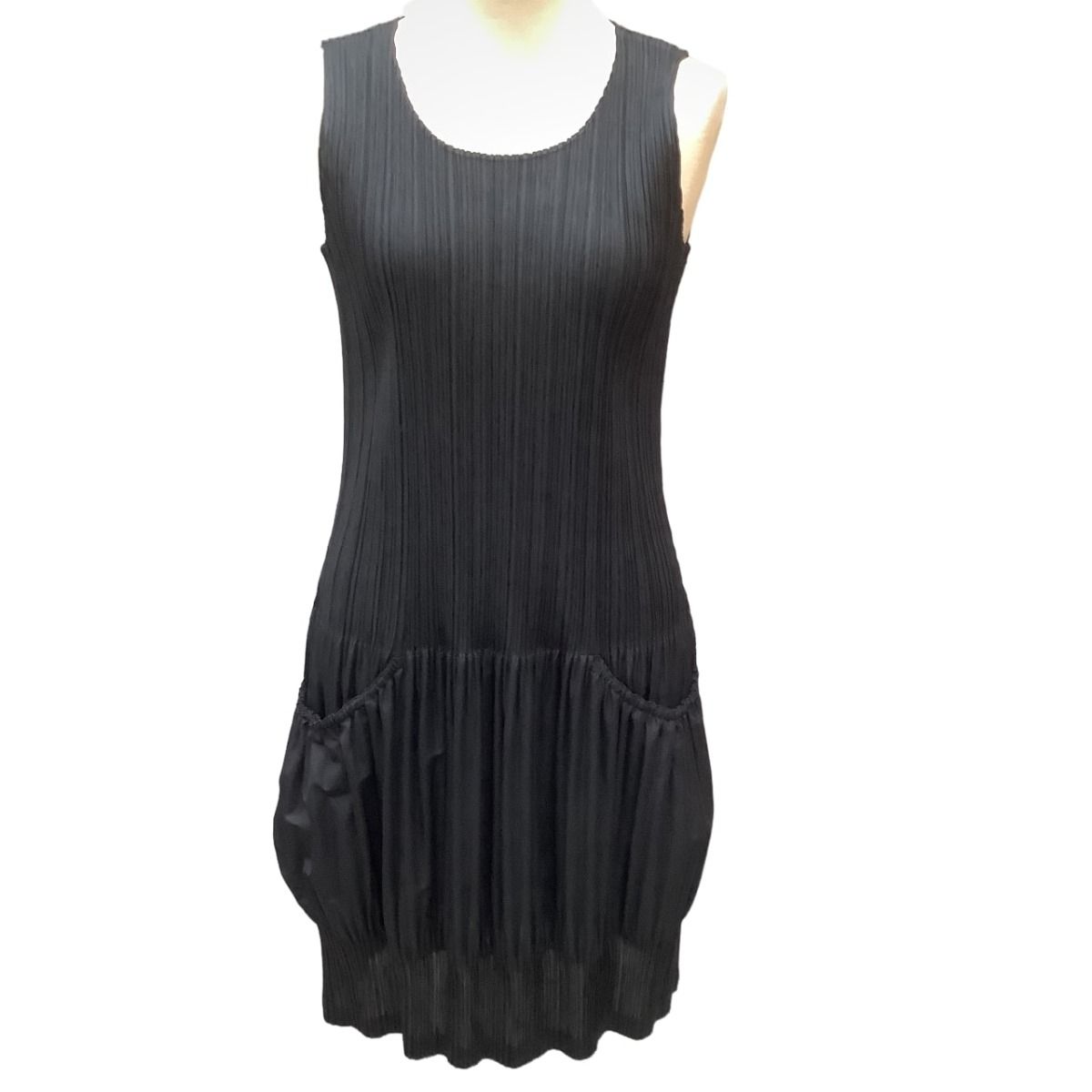 ♪♪ISSEY MIYAKE イッセイミヤケ PLEATS PLEASE チュニック ワンピース PP83JH444 ブラック