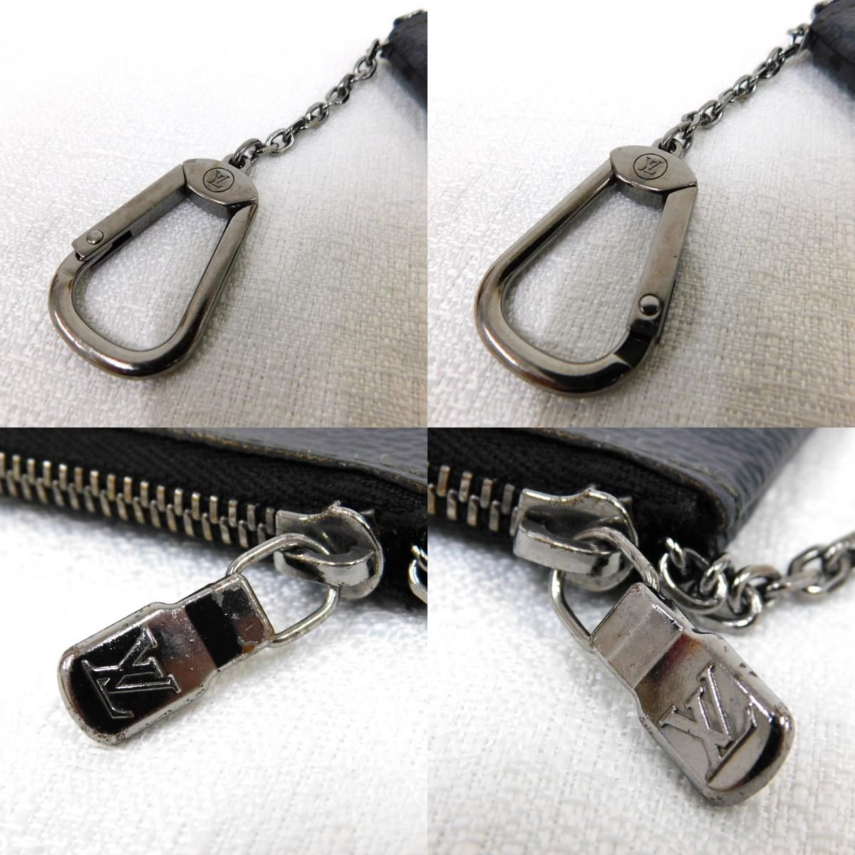 Hn 472041 カードケース ルイヴィトン カードキーケース ポシェット･クレ エクリプス リバース M 80905 アウター コインケース 小銭入れ 