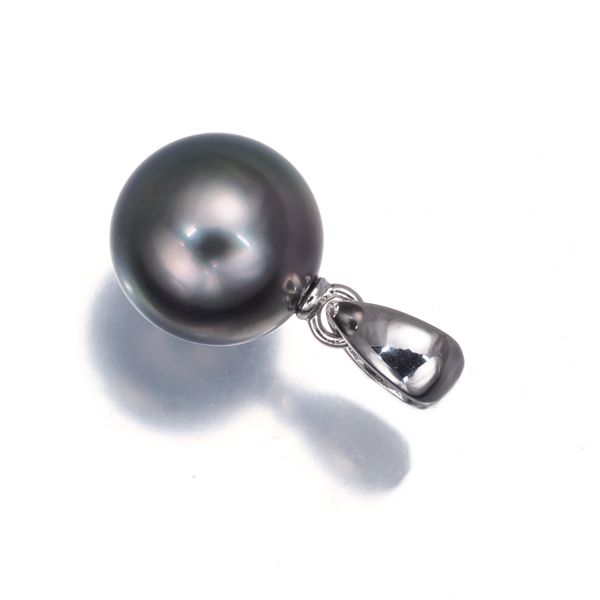 ミキモト ペンダントトップ ブラックパール 真珠 8.5mm K18WG 177660
