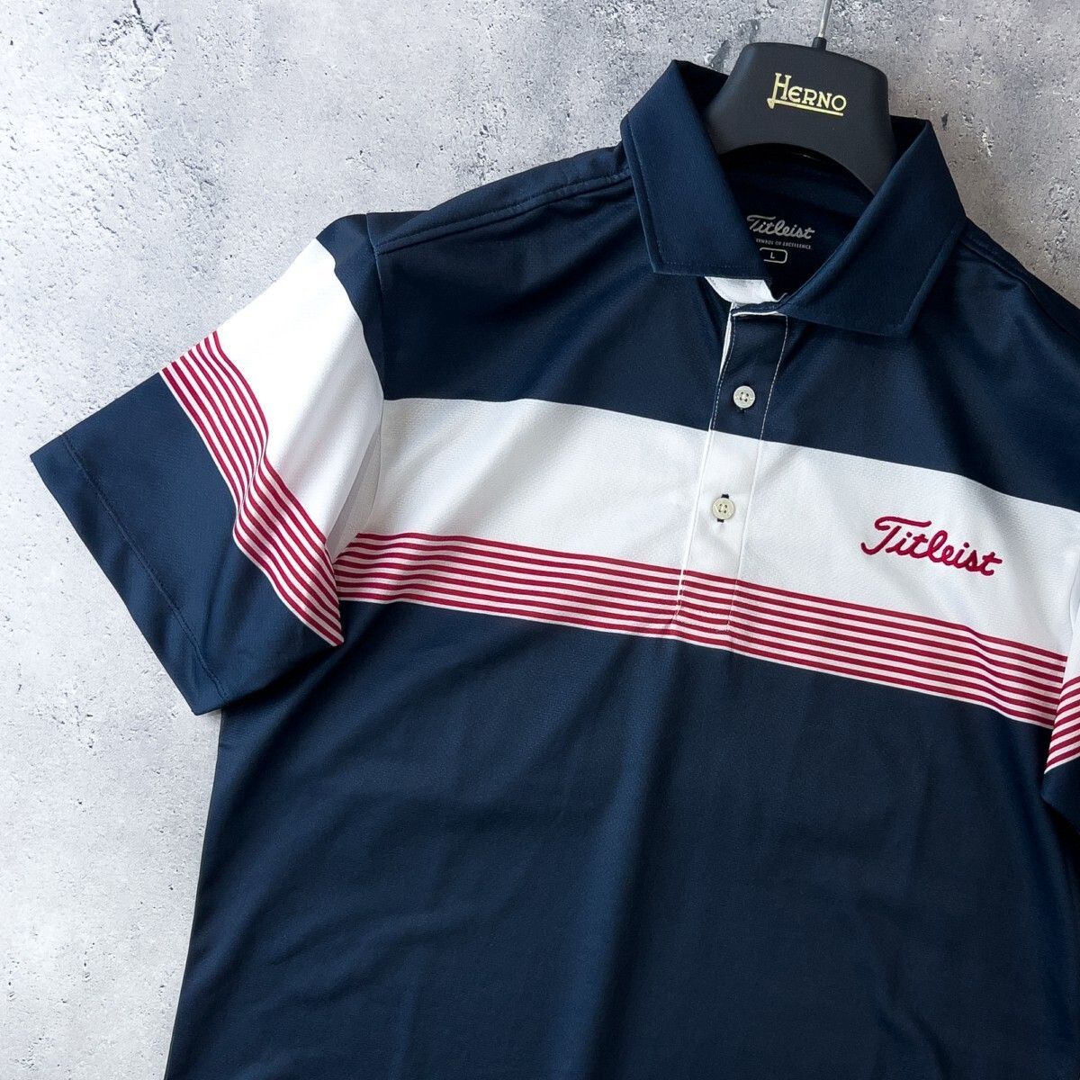 タイトリスト 吸汗速乾 ストレッチ 半袖 ポロシャツ メンズ L 白 ゴルフ 美品 Titleist タイトリスト 吸汗速乾 ストレッチ 半袖
