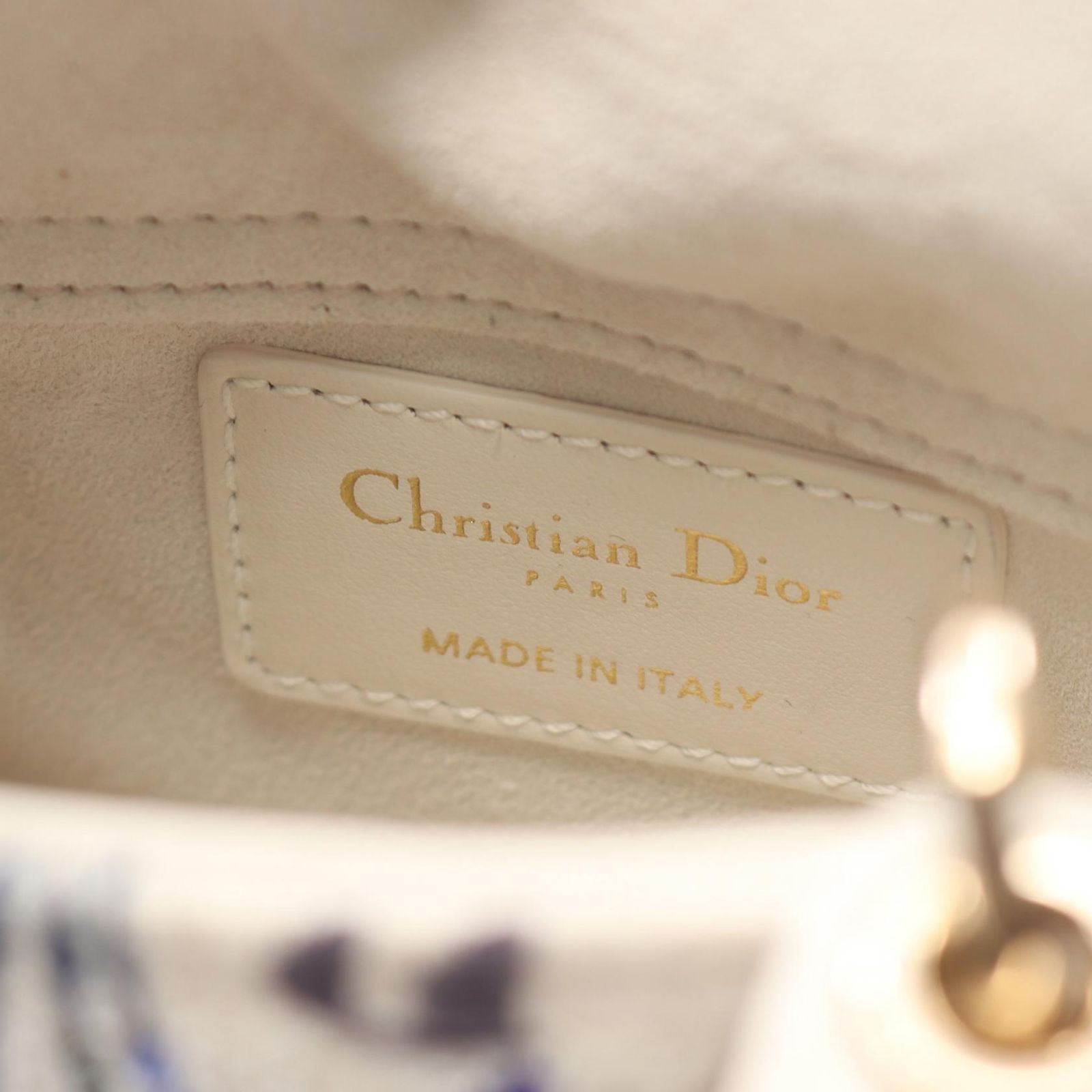 レディース ディオール Dior ハンドバッグ レディディオール マイクロ ホワイト/ブルー レザー レディディオール 2wayショルダー レディース Used A