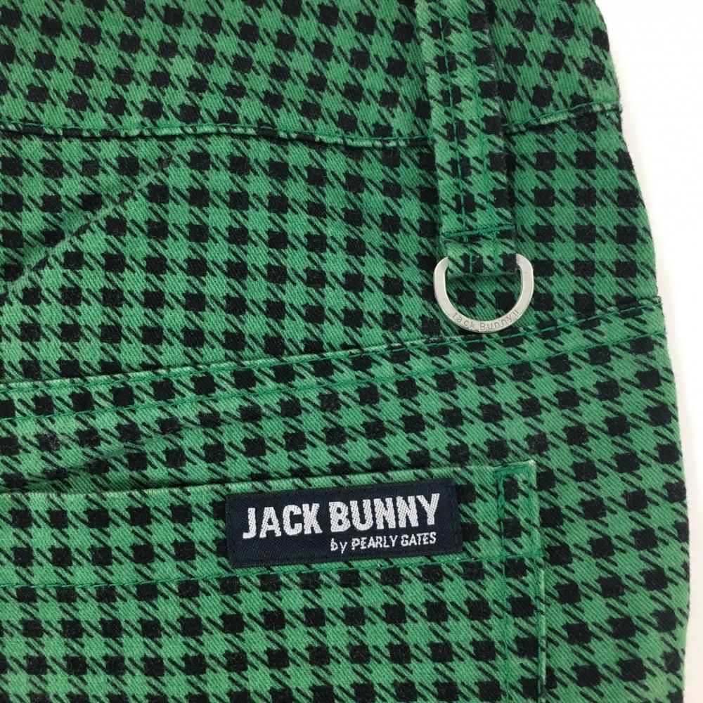 ジャックバニー ショートパンツ グリーン×黒 チェック