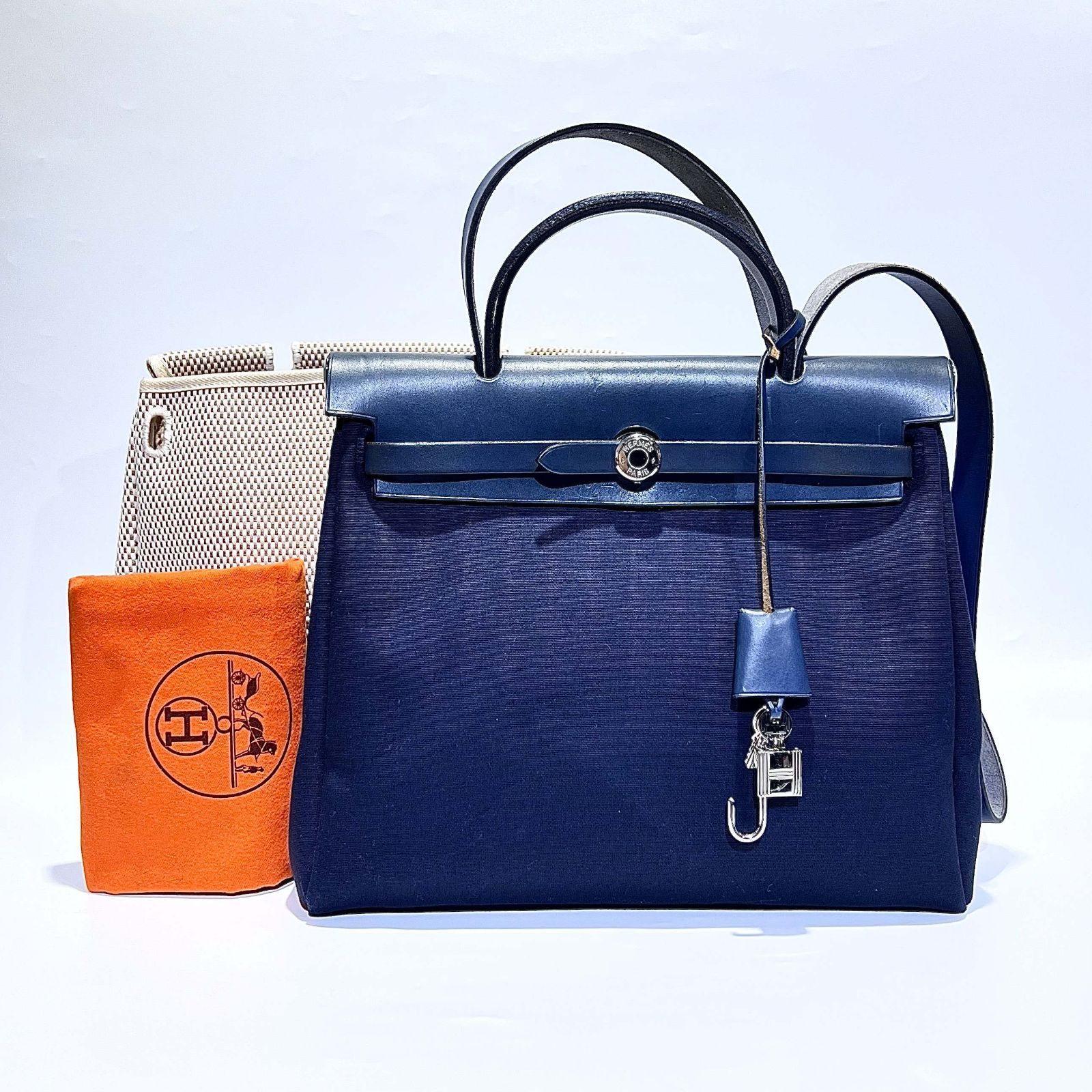 HERMES エルメス エールバッグ PM 31 ショルダーバッグ □G ネイビー 