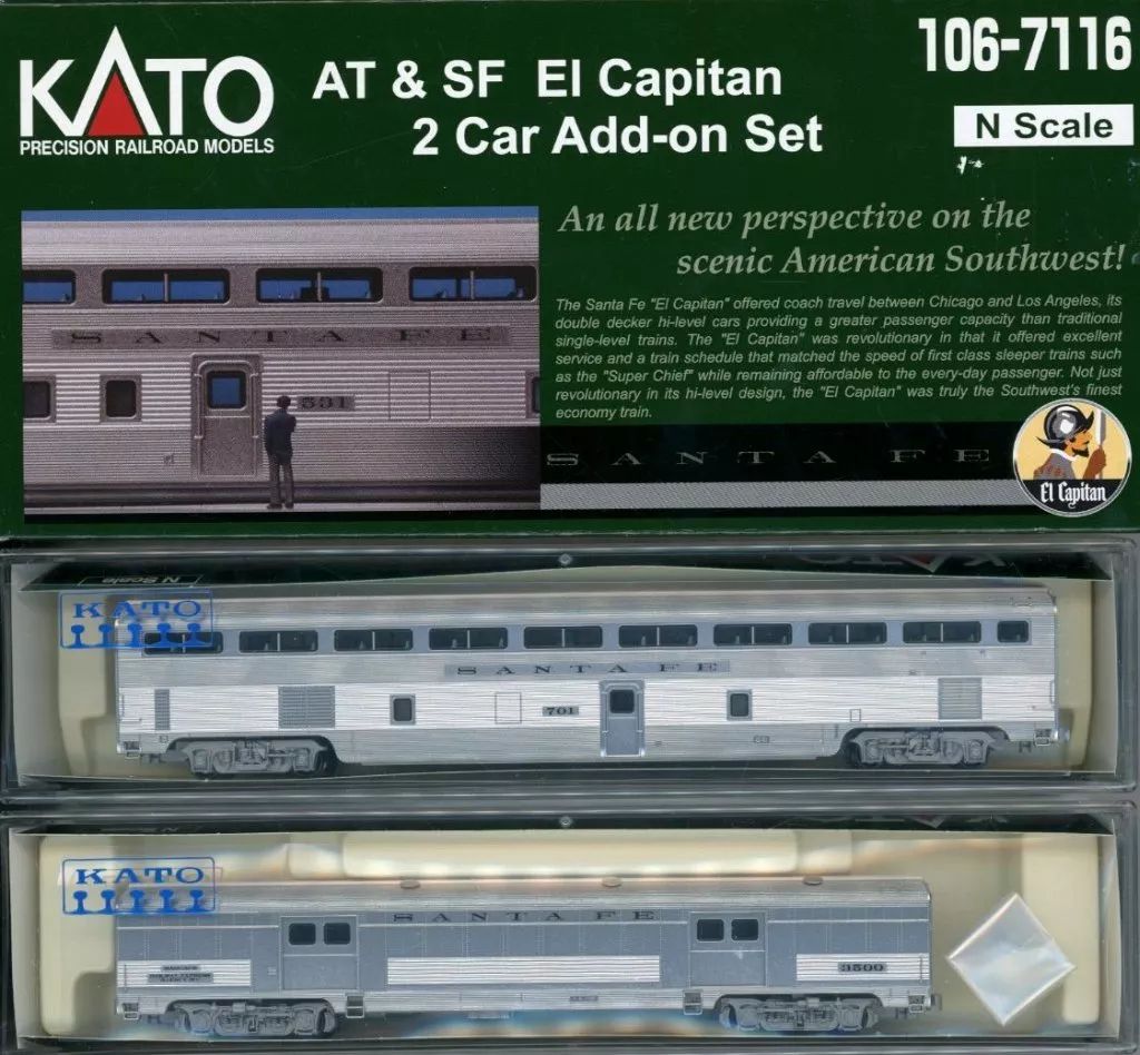 鉄道模型 1|160 AT＆SF El Capitan 2両増結セット 新車番 106-7116