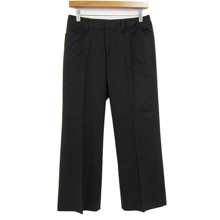 バーバリーロンドン ロングパンツ ウール混 ストレッチ ブランド ボトムス 黒 レディース 40サイズ ブラック BURBERRY