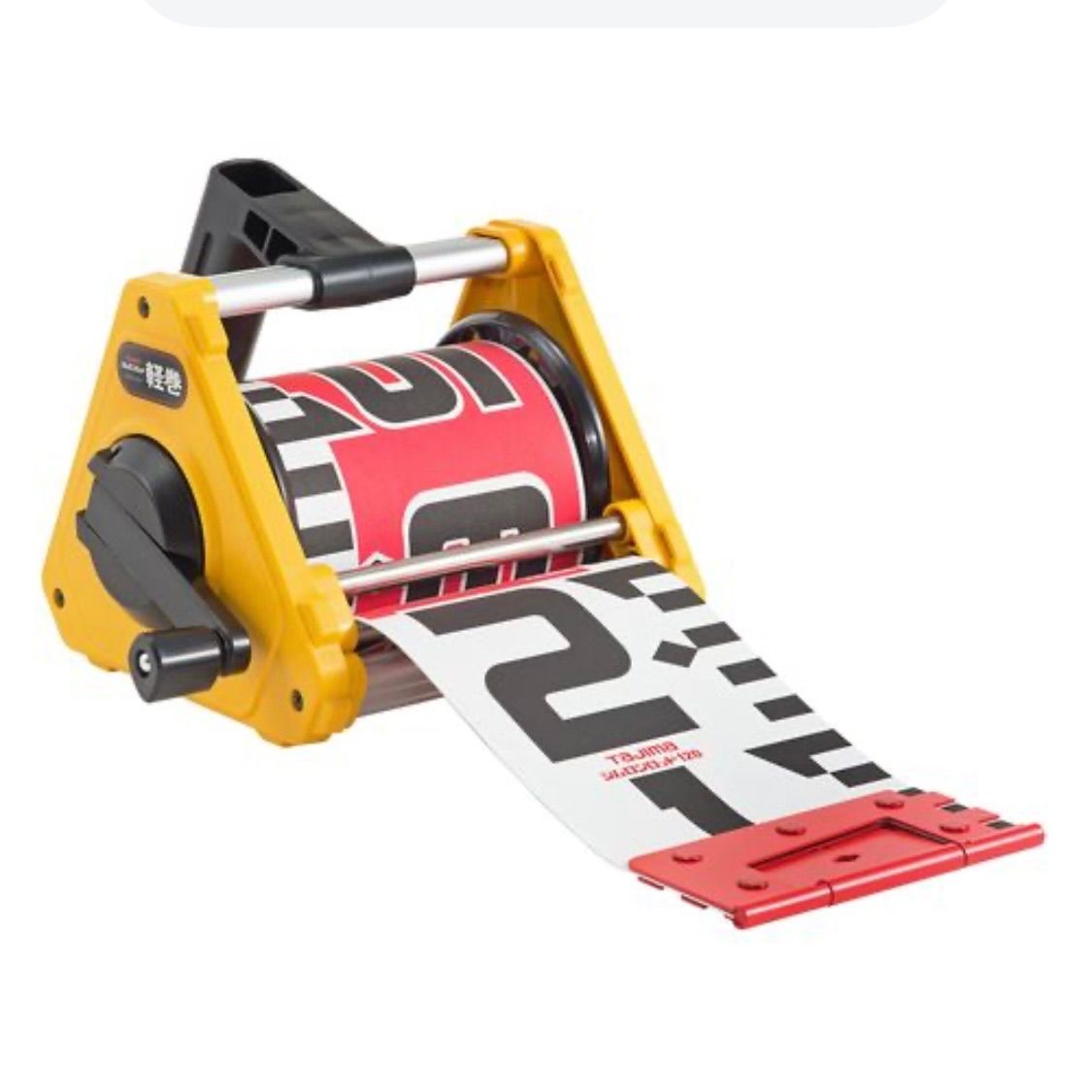 フォロー割対象商品 タジマ シムロンロッド軽巻 スタンド付テープロッド 幅120mm 長さ10m KM12-10K 建築 土木 記録写真用テープロッド 工具 工作 道具