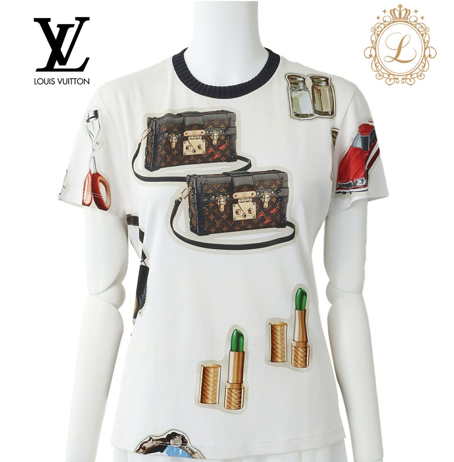 返品可】LOUIS VUITTON【ルイヴィトン 】モノグラム デザイン Tシャツ 