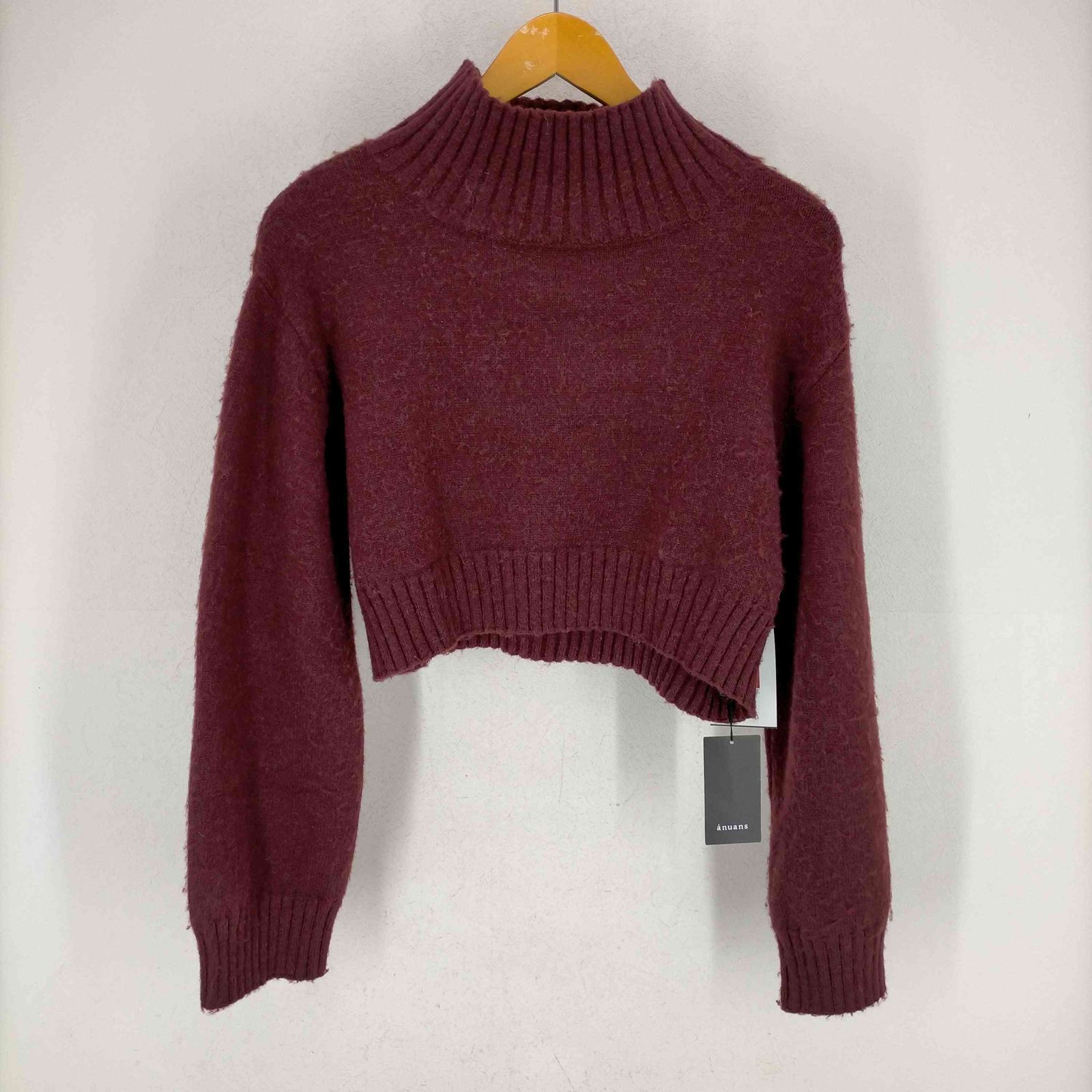 アニュアンス anuans 23AW ニットレイヤードウェーブレースワンピース  