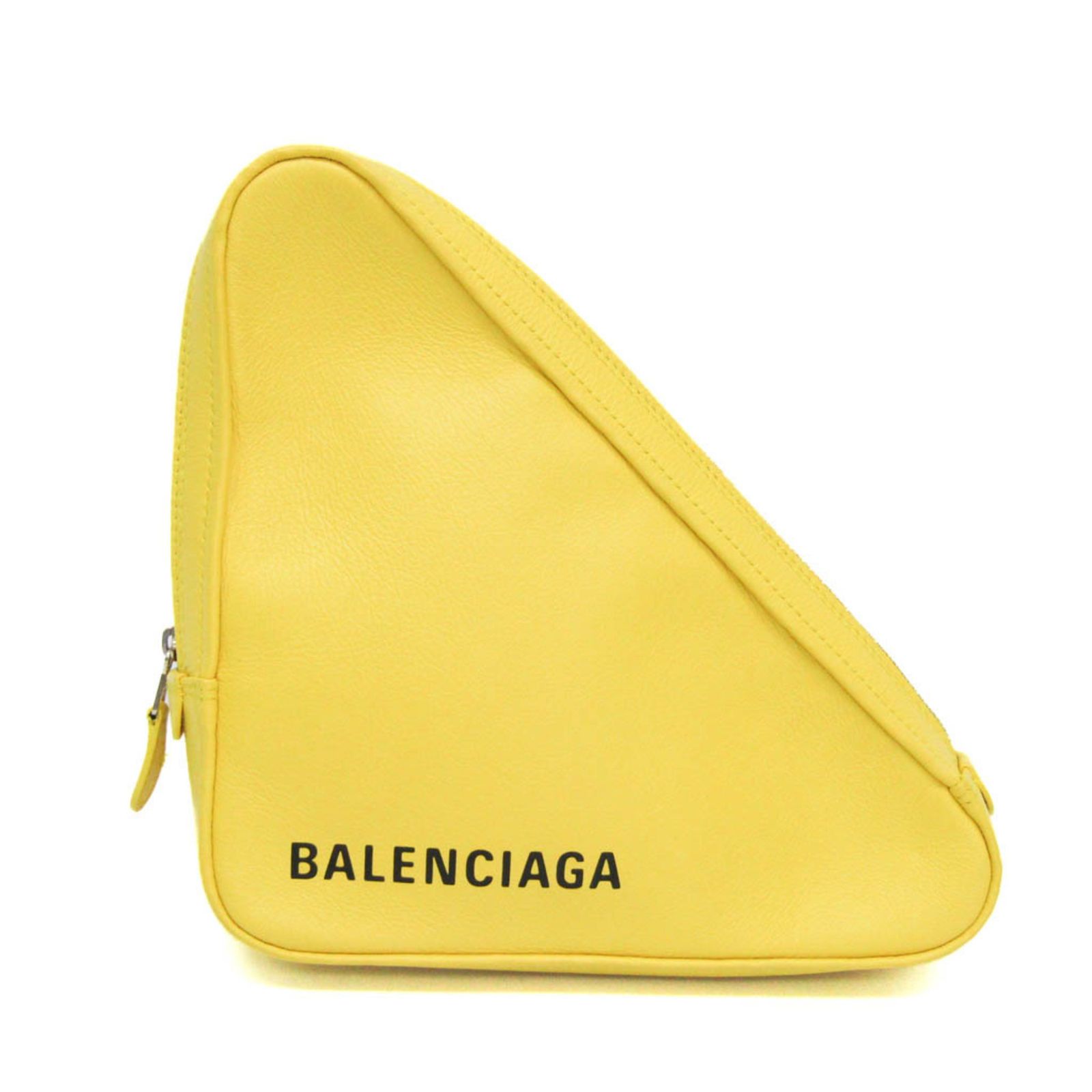 バレンシアガ Balenciaga トライアングル M 476976 レディース レザー クラッチバッグ イエロー