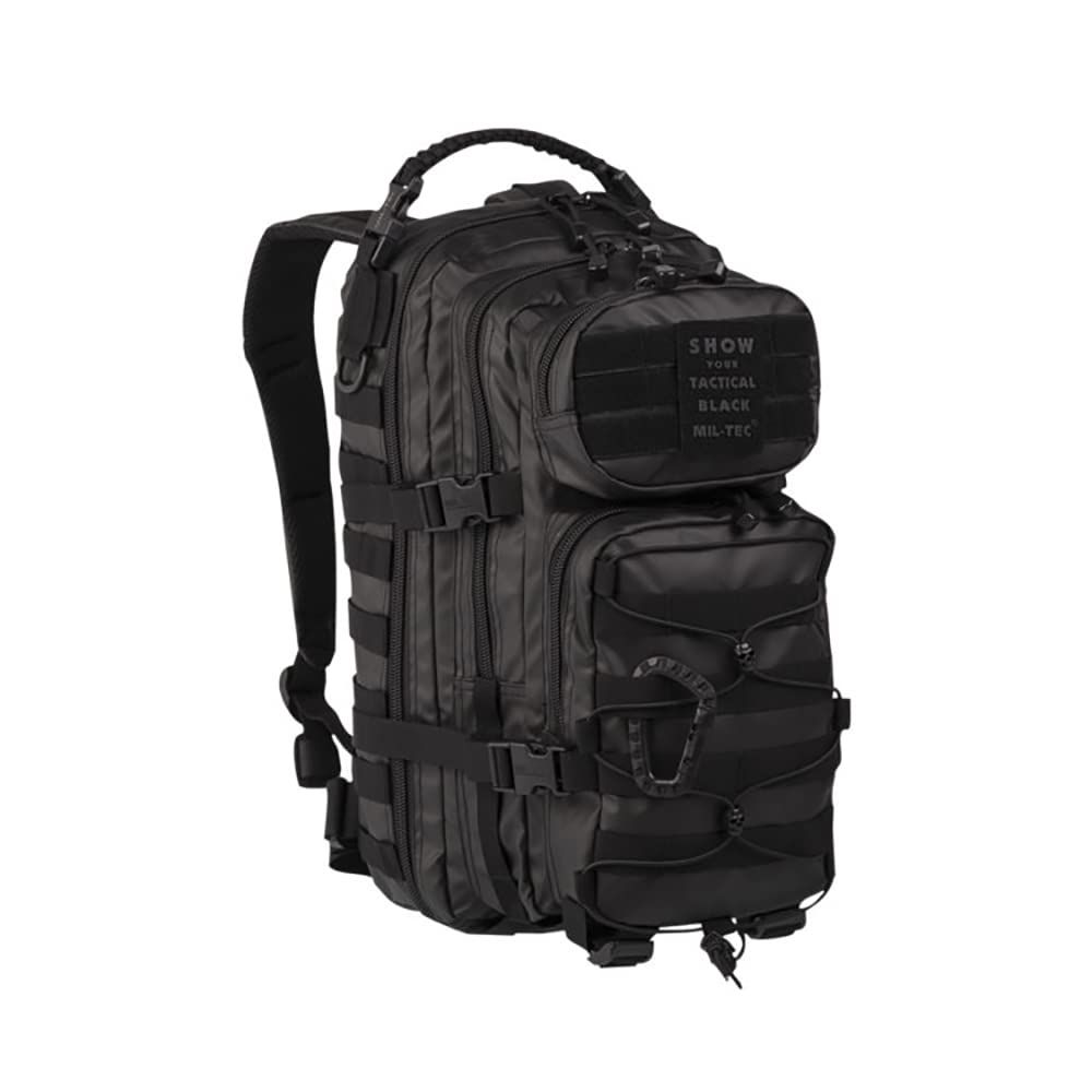 Mil-Tec バックパック US ASSAULT PACK 20L MOLLEシステム搭載 - TACTICAL BLACK 迷彩 タクティカルブラック