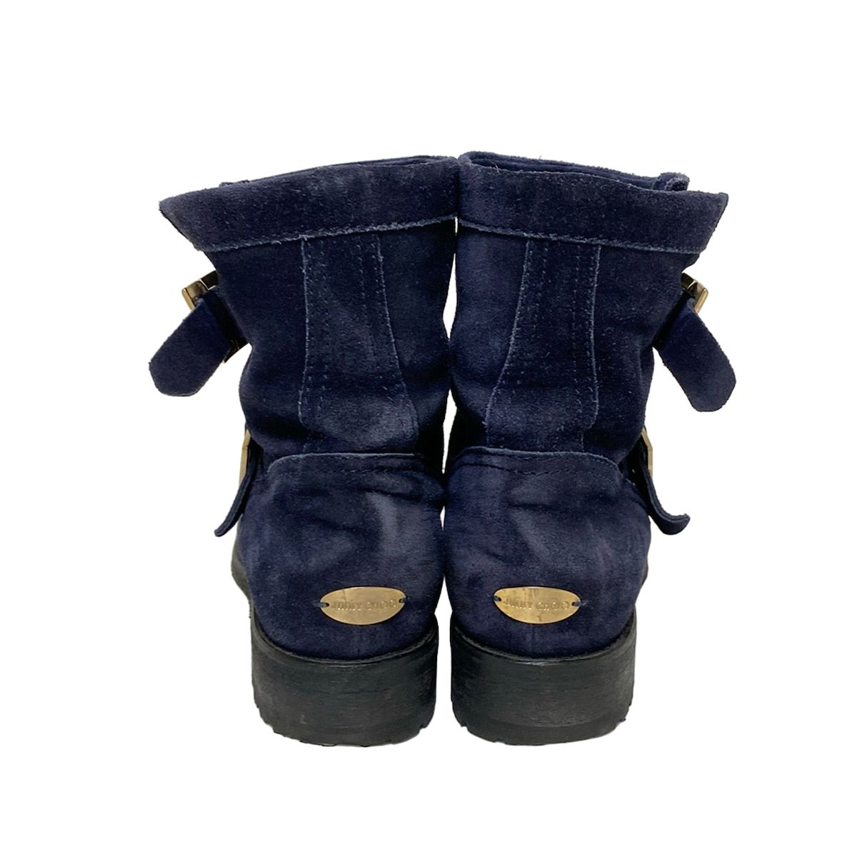 JIMMY CHOO ジミーチュウ ショートブーツ 35 1|2 レディース - ネイビー KIN-KAAI_COM