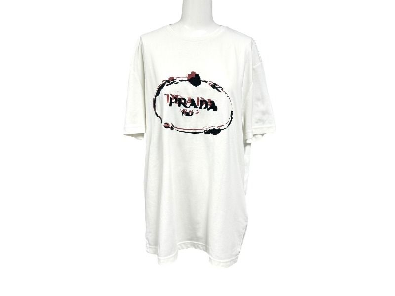 極美品 PRADA プラダ 18AW 半袖Tシャツ UJN555 サイズXL