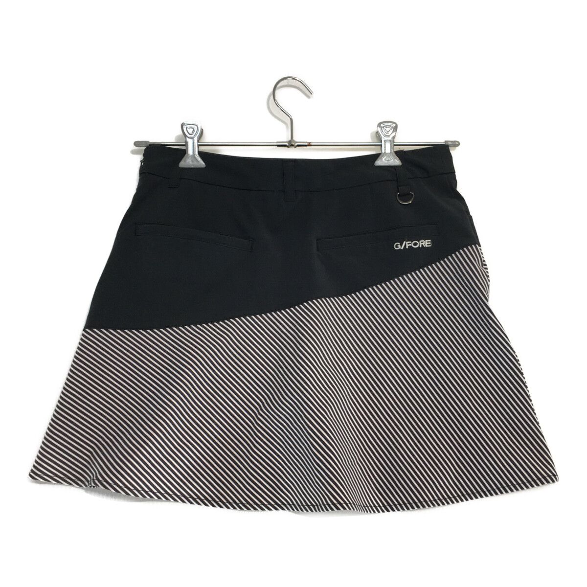 中古 レディース ジーフォア G/FORE スカート 38(M) 黒×白 ブラック 一