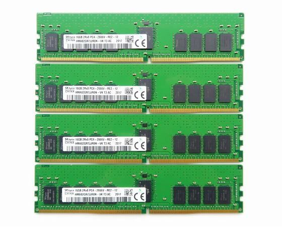 ◇SK hynix 16GBx4枚セット64GB分 PC4-2666V-RE2 DDR4 ECC