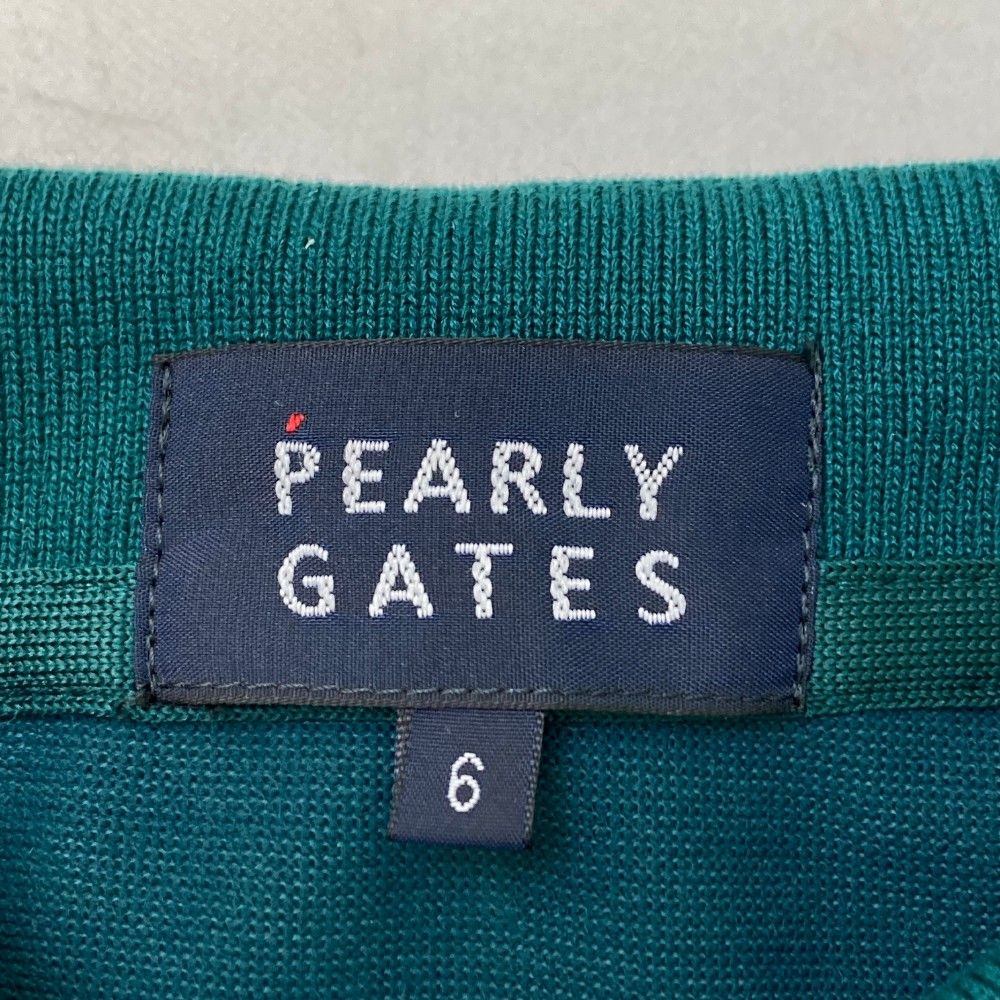 サイズ：6 PEARLY GATES パーリーゲイツ 2024年 半袖ポロシャツ  グリーン系 [240101437251] ゴルフウェア メンズ ストスト PEARLY GATES パーリーゲイツ 2024年 半袖ポロシャツ グリーン系