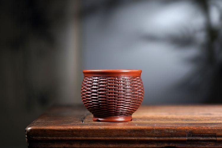紫砂竹編み鉢 盆栽鉢 植木鉢 小品盆栽鉢 大品盆栽鉢