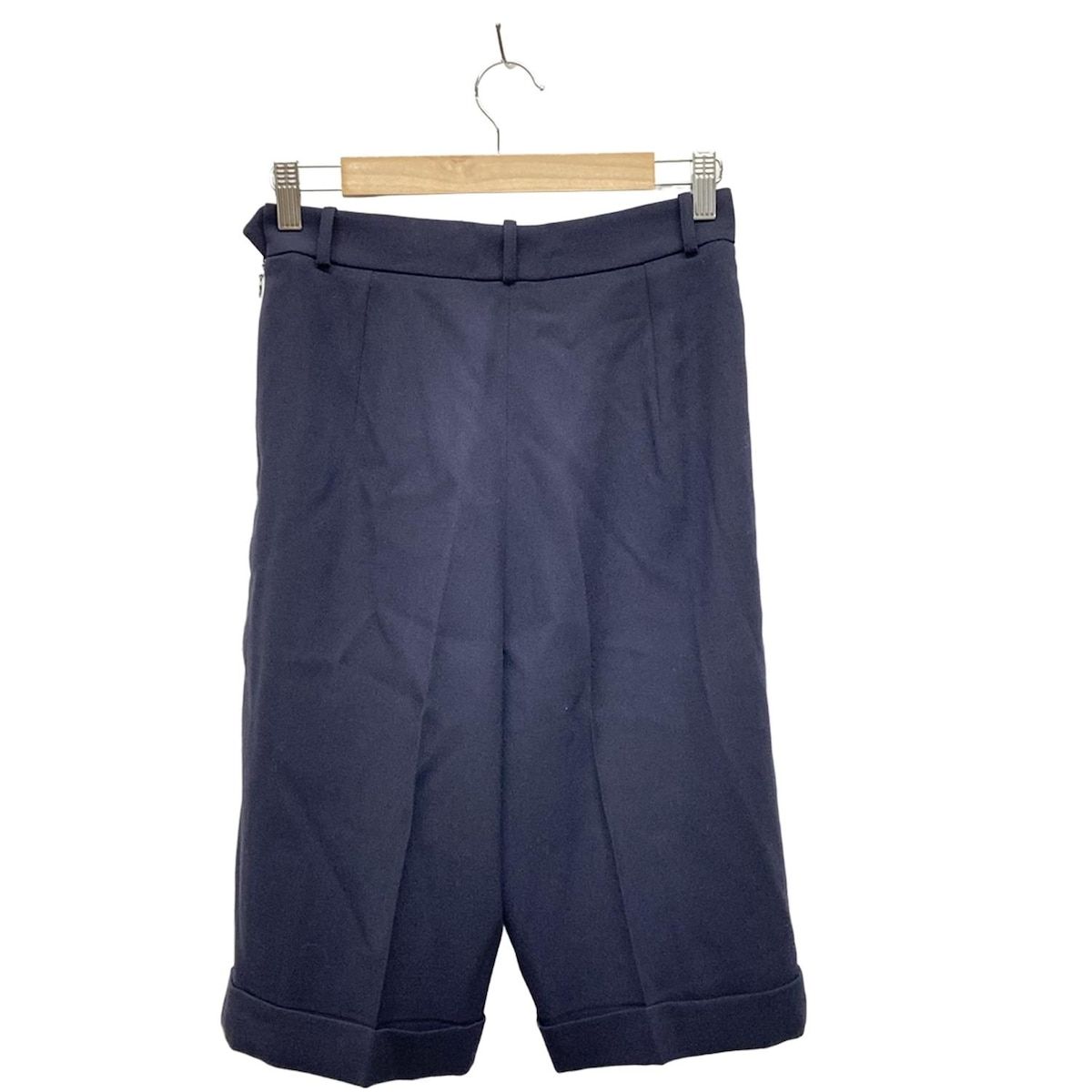 HERMES エルメス パンツ サイズ38 M レディース - ネイビー クロップド 半端丈