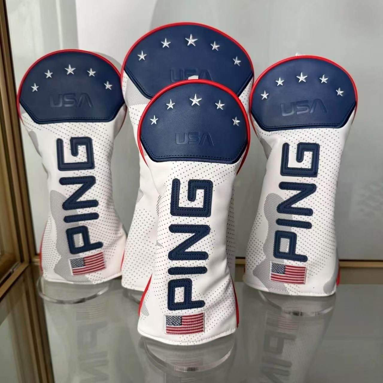 【シーズン新品4点セット】韓国バージョンのMXgolfゴルフヘッドカバーピンク シーズン新品4点セット】韓国バージョンのMXgolfゴルフ