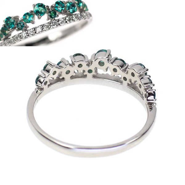 新品 希少 Pt950 アレキサンドライト ダイヤモンド リング 0.36ct D0  