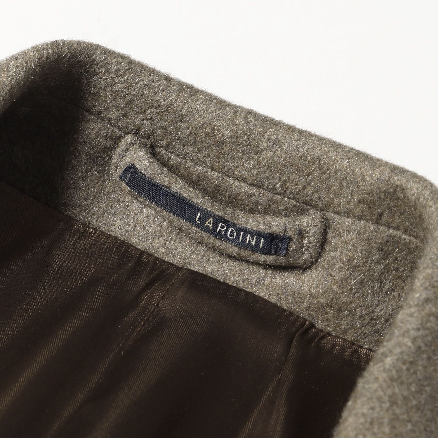 美品 LARDINI ラルディーニ コート ブートニエール付き ピークドラペル