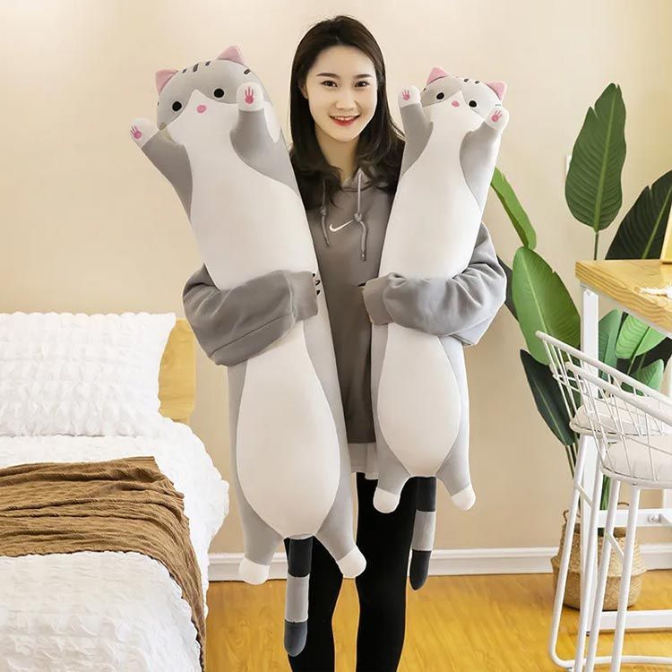 ロング 大きい 特大 抱き枕 猫 ねこ ロング ぬいぐるみ かわいい ギフト