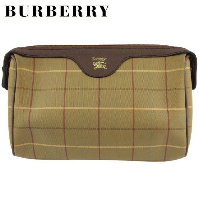BURBERRY バーバリー セカンドバッグ クラッチバック ノバチェック 茶色 BURBERRY バーバリー チェック クラッチバッグ セカンドバッグ