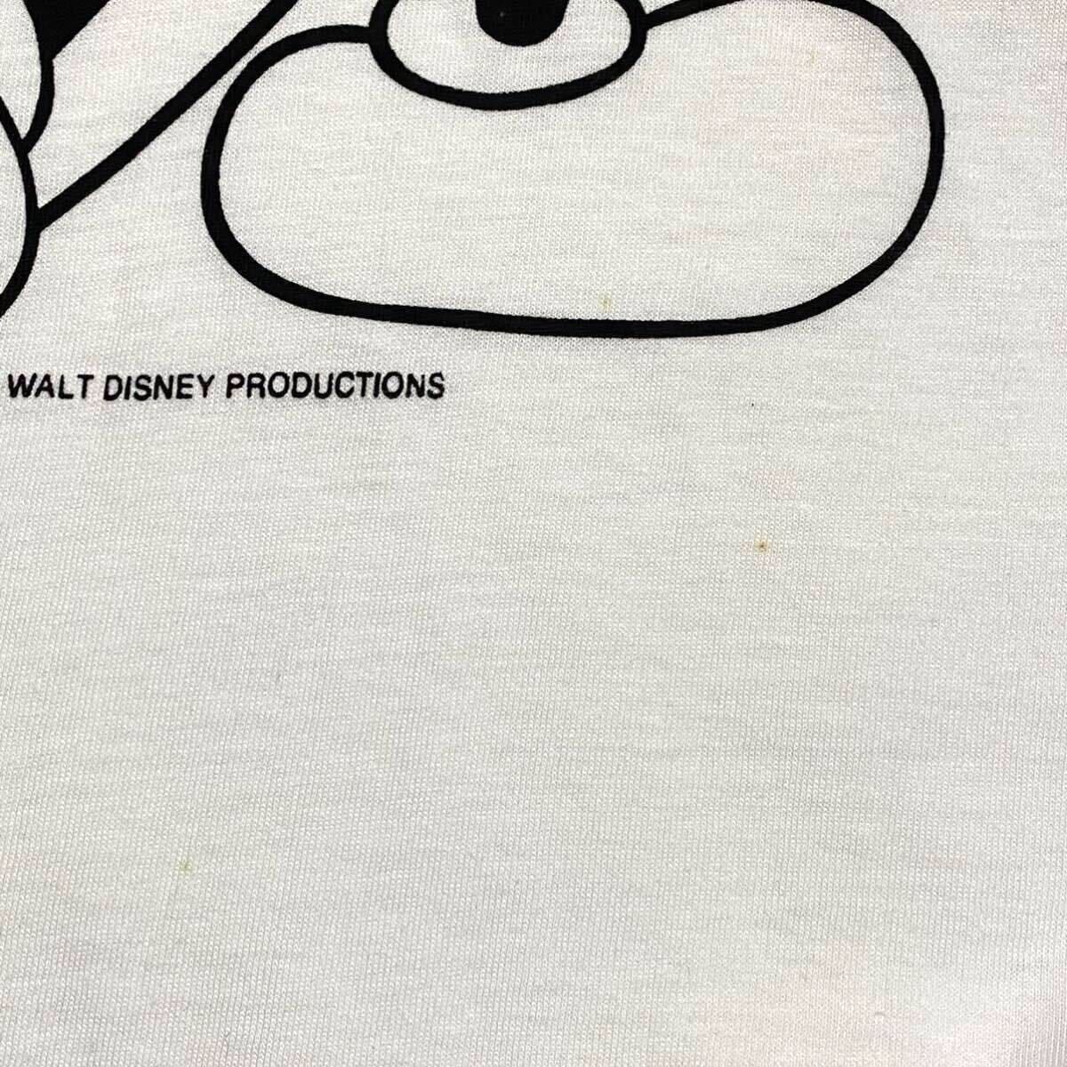 70s ビンテージ WALT DISNEY ミッキーマウス プリント リンガー T 