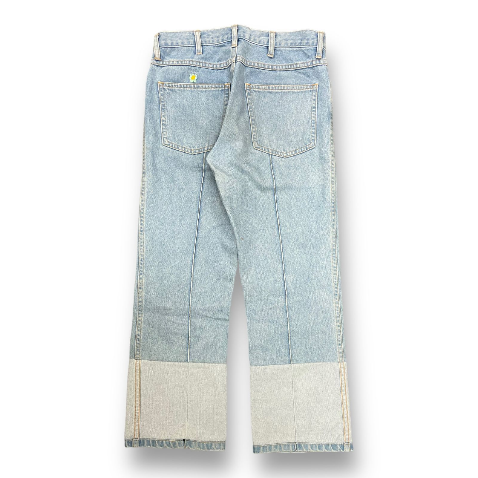 TTT_MSW 21SS Ice wash denim 刺繍 ピンタック デニム パンツ ジーンズ 