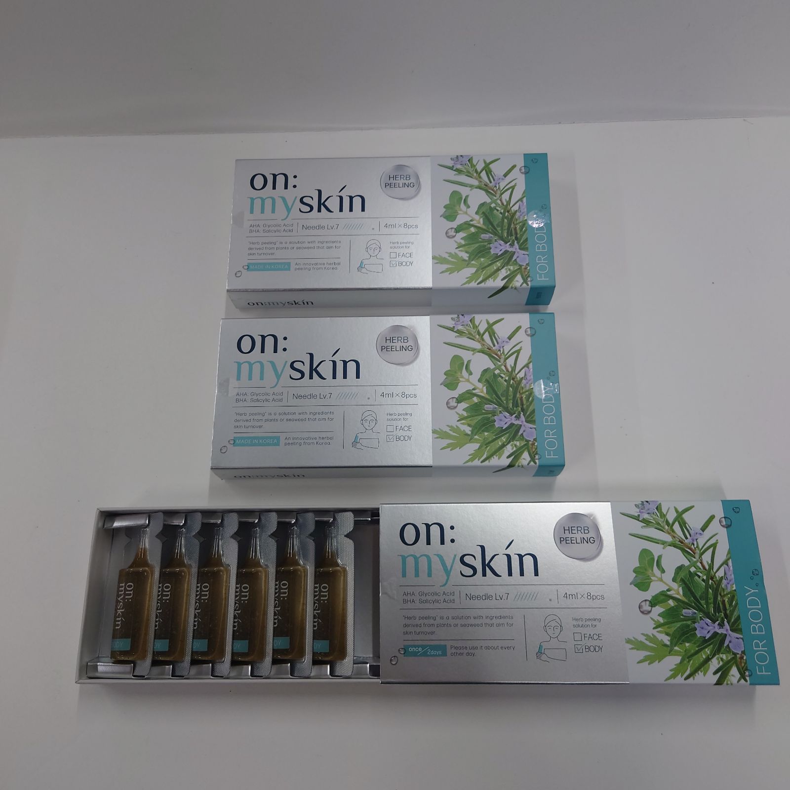 on:myskin ハーブピーリング ボディー用 4ml×8pcs on: myskin ハーブ
