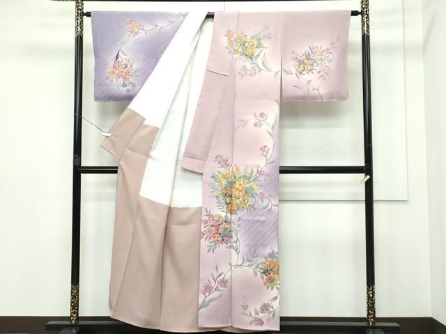 平和屋本店□極上 創業460年・千總 訪問着 刺繍 更紗花文