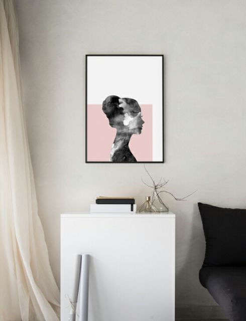 CARO CARO PRINTS | Modern Silhouette Art Print (CRFL-0303