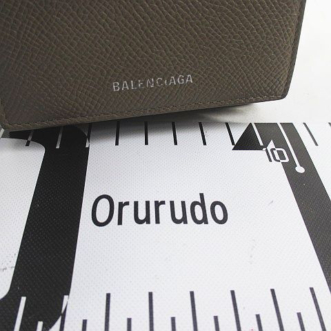 バレンシアガ BALENCIAGA 558208 3つ折り財布 ロゴ ベージュ