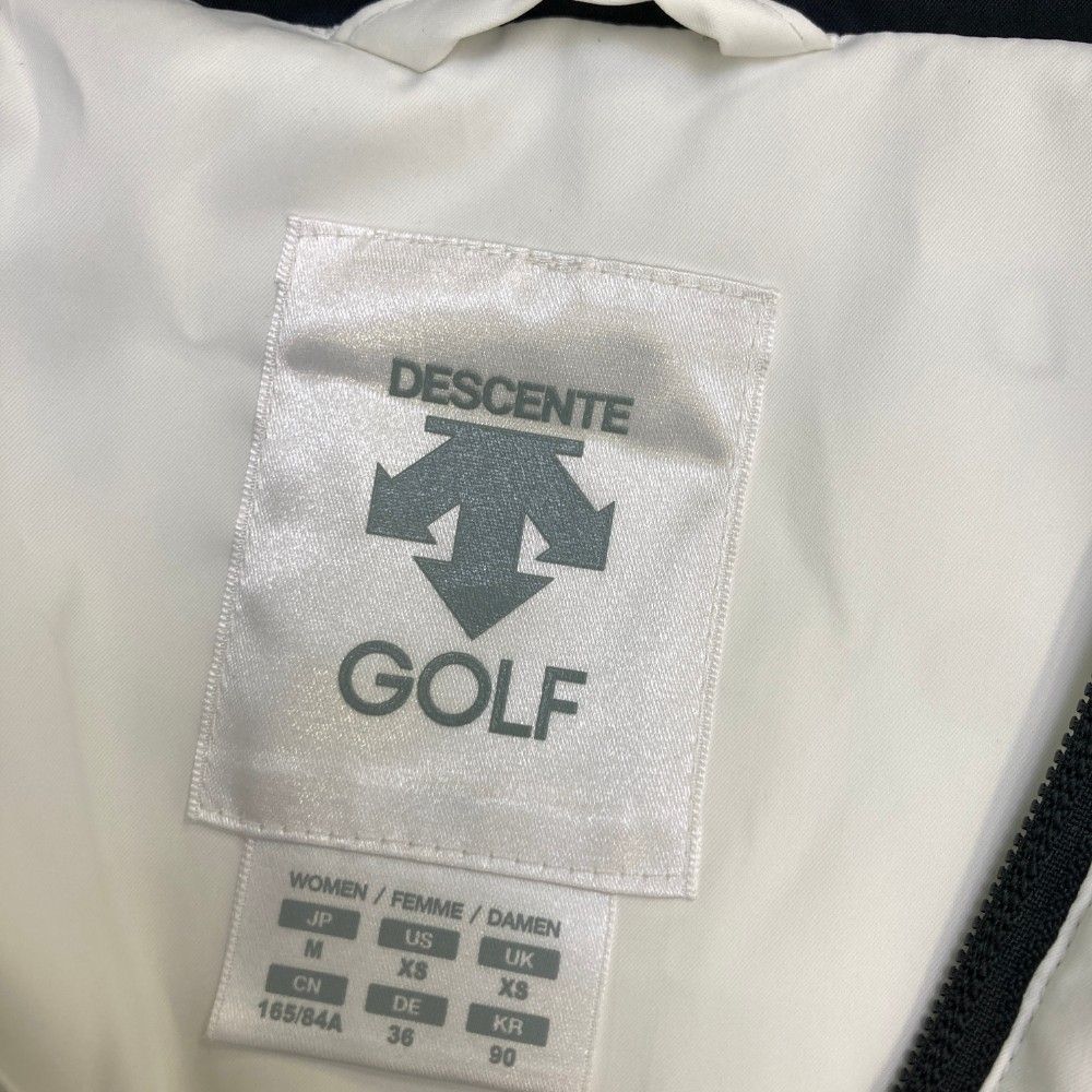 【デサントゴルフ】美品 ジップジャケット ホワイト Mサイズ レディース サイズ：M DESCENTE GOLF デサントゴルフ ジップジャケット