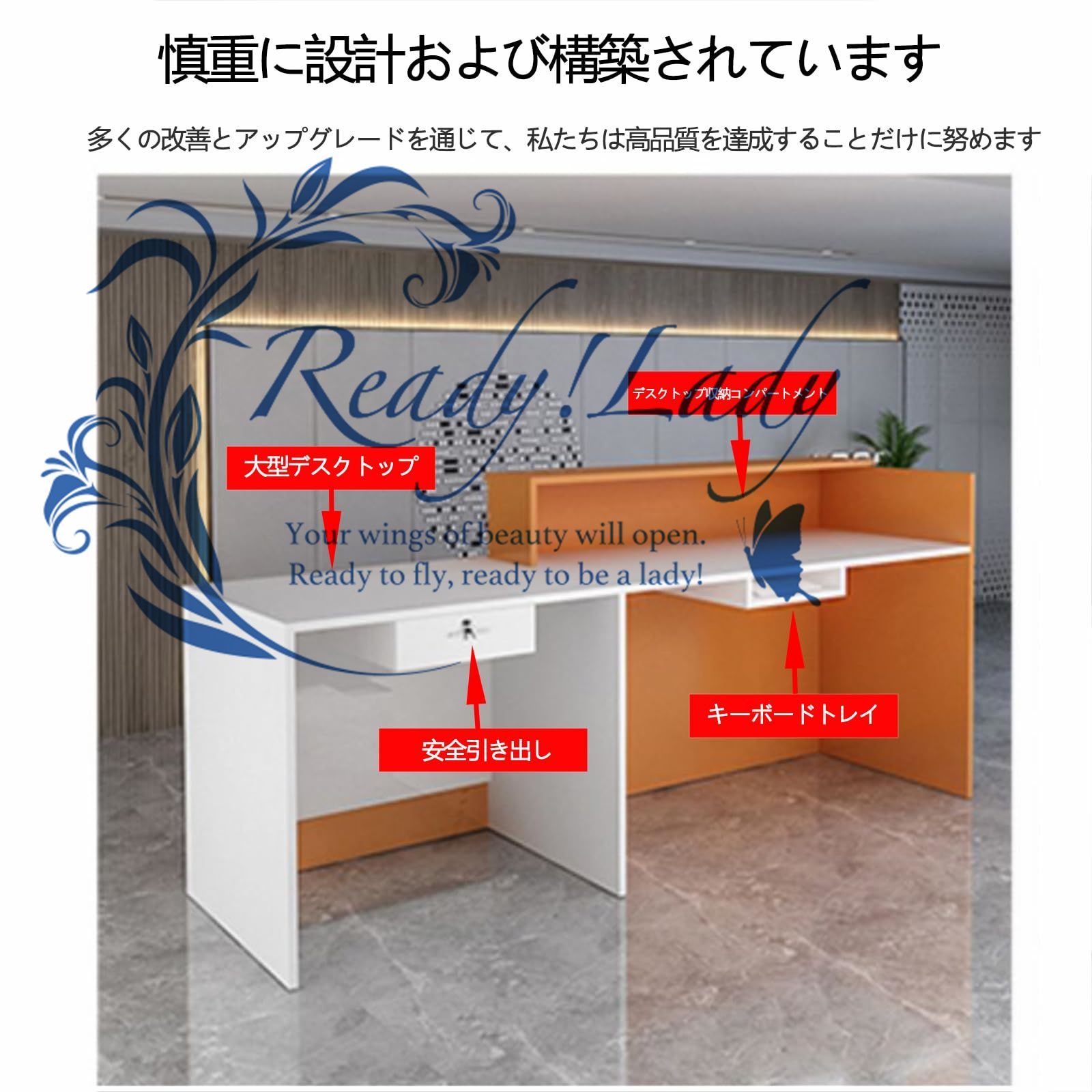引出し2段 カウンタースーパーフロントデスクスモール