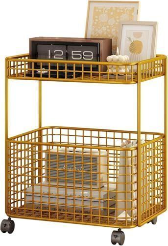 一人暮らし 寝室 リビング 完成品 北欧風 ２段 デスク下 ソファ横 ベッド横 サイドテーブル 収納カート 収納ラack兼サイドテーブル キャス