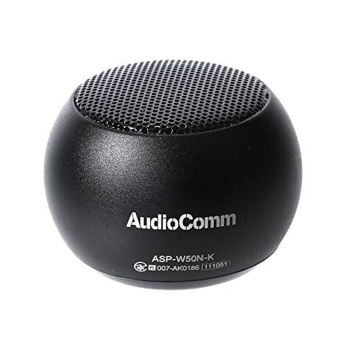オーム電機 AudioComm ワイヤレスミニスピーカー ブラック ASP-W50N-K 03-2417 OHM Bluetooth 無線 ポー