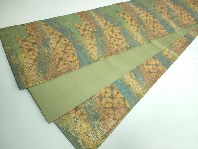 平和屋本店□極上 石川県指定無形文化財 牛首紬 白山工房 手織り 全通