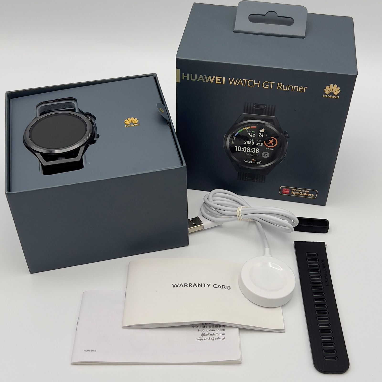 HUAWEI WATCH GT Runner RUN-B19 ブラック スマートウォッチ ファー  