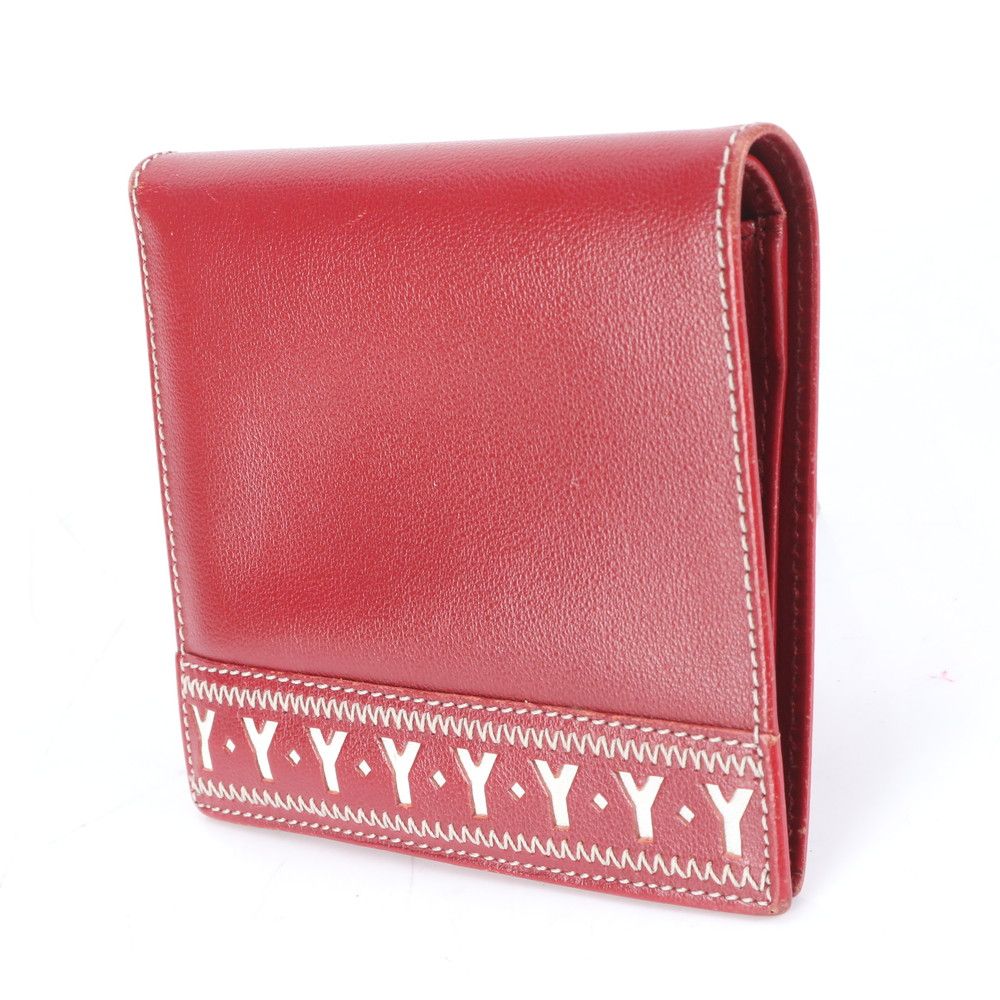 極美品☆SAINT LAURENT 長財布 レザー 紳士 ネイビー スマート
