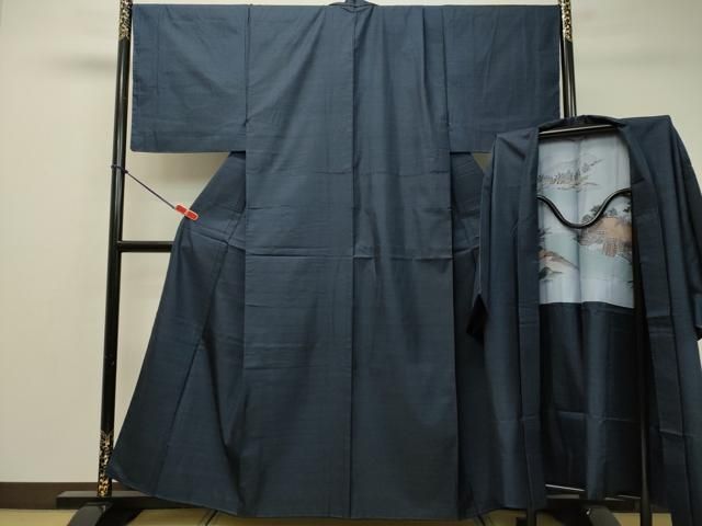 平和屋着物●男性 本場大島紬 アンサンブル 長羽織 100亀甲 総詰め 正絹 DAAR4372tw