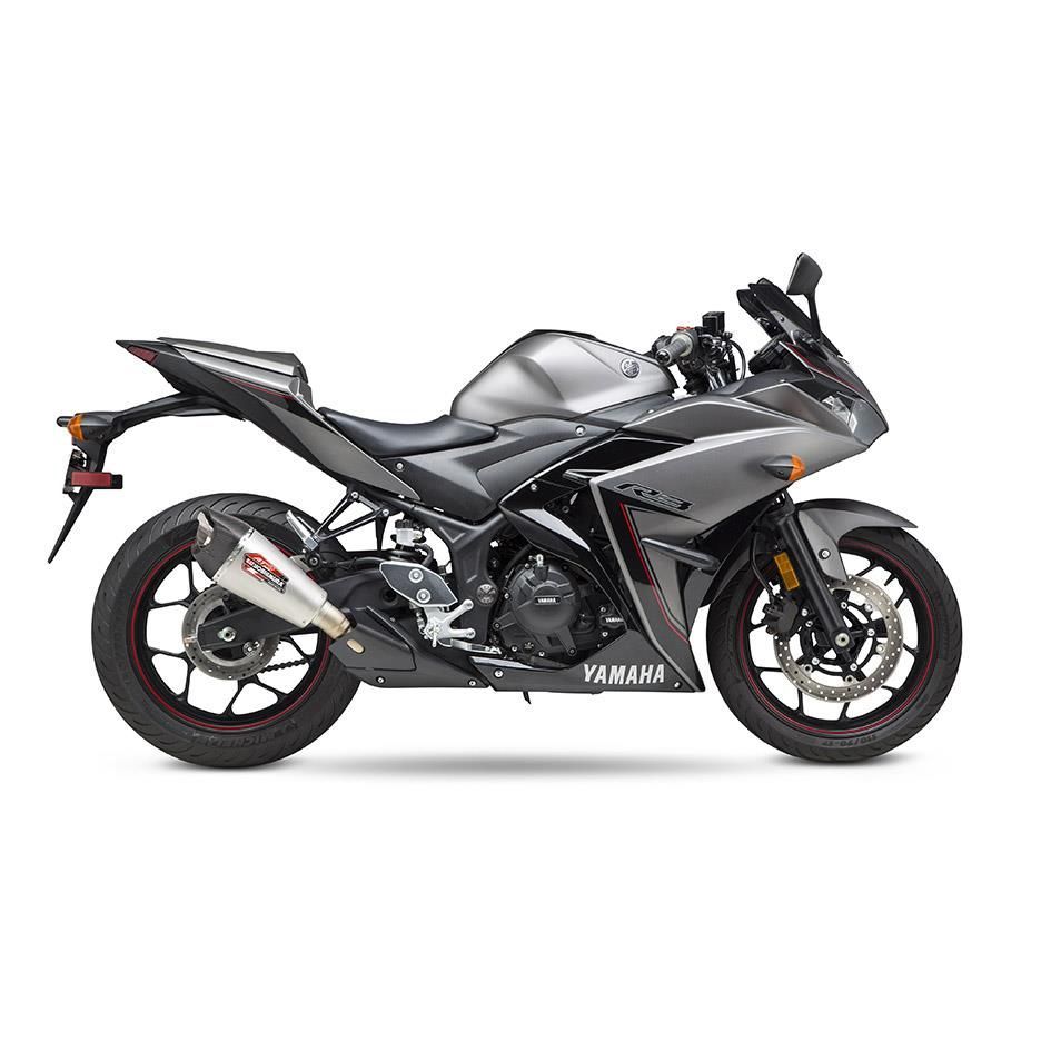 Yoshimura ヨシムラ USA AT2 ストリート スリップオン ステンレス マフラー ヤマハ MT-03 YZF-R3 2015～2021