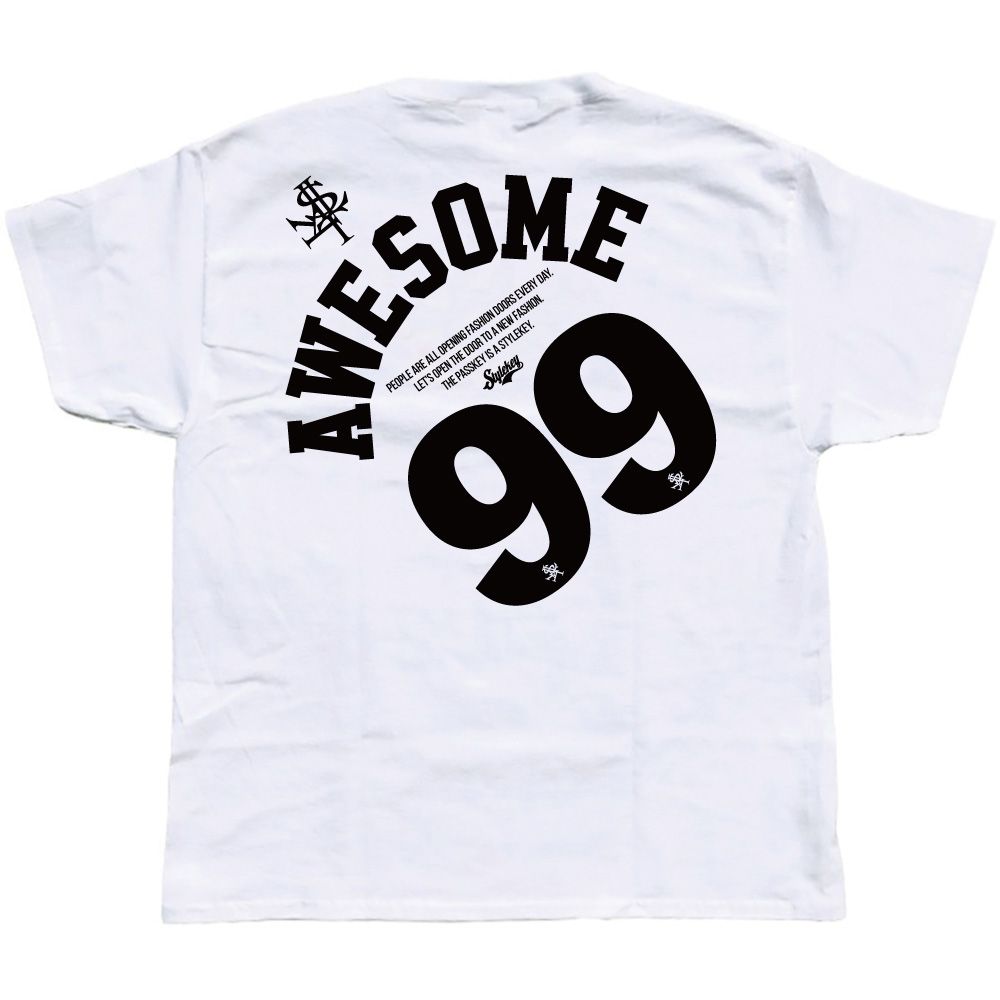 STYLEKEY スタイルキー 半袖Tシャツ AWESOME S/S TEE(SK23SP-SS05) ストリート ナンバリング ヒップホップ レゲエ ロック B系 バンド ロゴ 大きいサイズ
