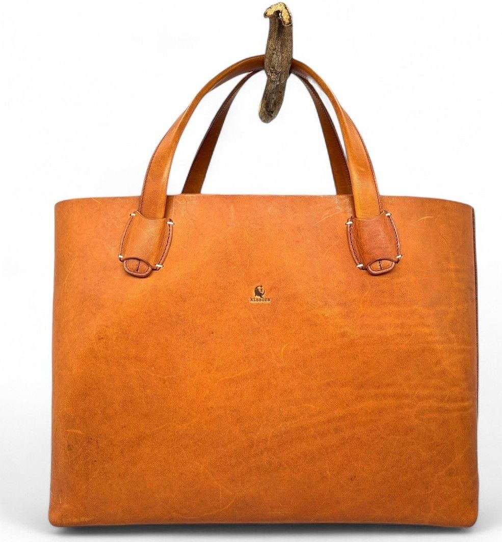 キソラ×ダコタ　コラボトートバッグ オールレザー 大容量 レディース 　ブラウン キソラ×ダコタコラボトートバッグ オールレザー 大容量 レディース