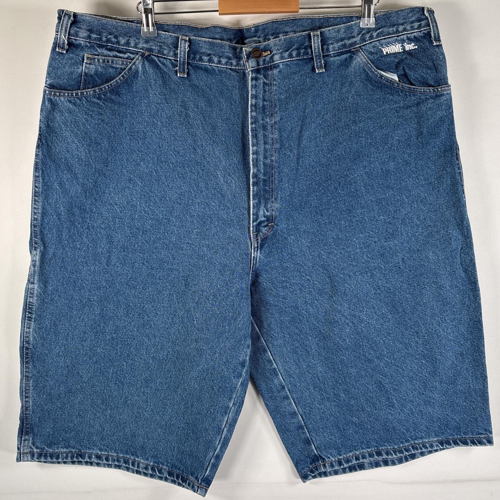 古着 ディッキーズ Dickies デニム ショートパンツ 大きいサイズ コインポケット リラックスフィット ワンポイントロゴ w46 インディゴブルー メンズ